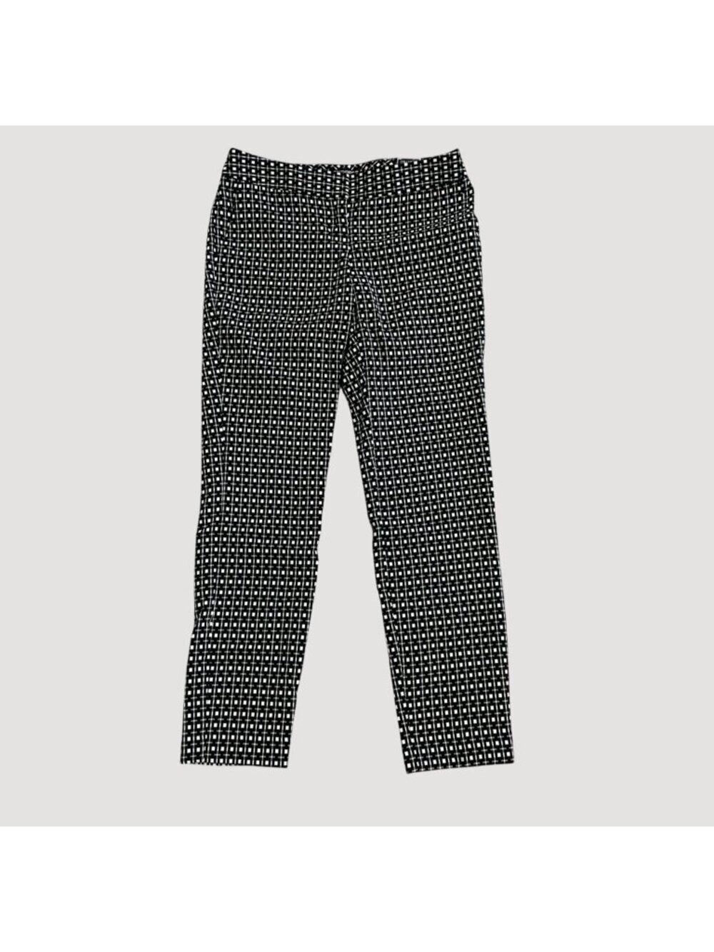 Express Women's 2R Columnist Ankle Pants Black & White Geometric Pattern P0216
